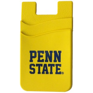 yellow phone wallet dual pocket with printed Penn State